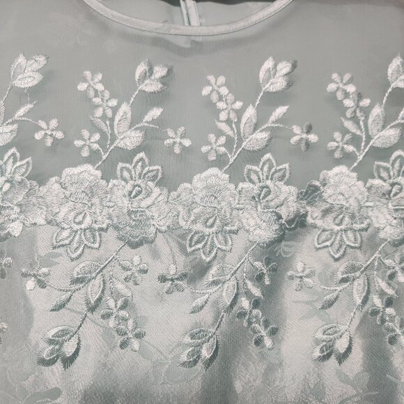 Inner Most XS/S Pajama Set Green Cami Tank And Pants Embroidered NO TAGS READ - Picture 3 of 6